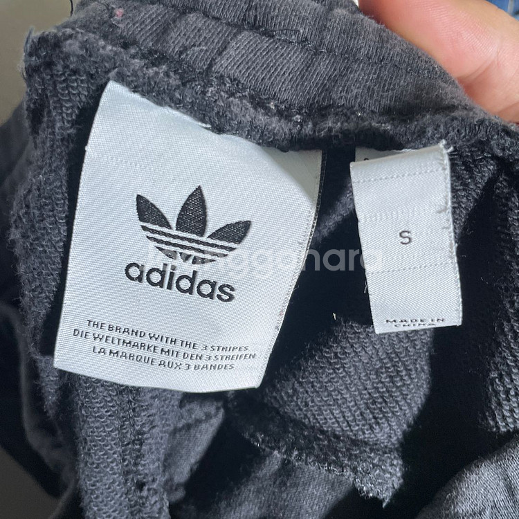 S)아디다스 삼선 스웻 반바지 코튼 츄리닝팬츠--3