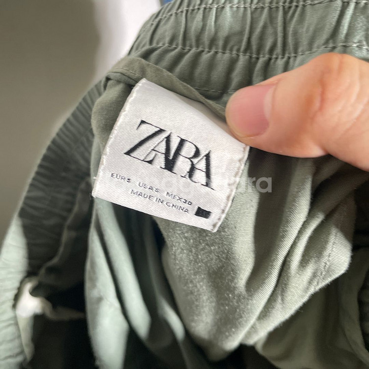 S-M)자라 허리밴딩 면바지--5