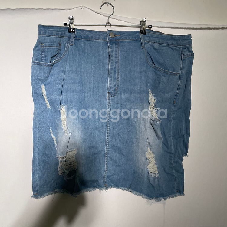 3XL)SHEIN 쉬인 데님 청치마 스커트--1