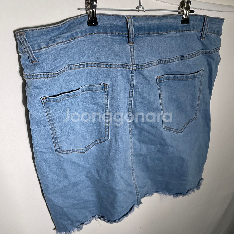 3XL)SHEIN 쉬인 데님 청치마 스커트--5