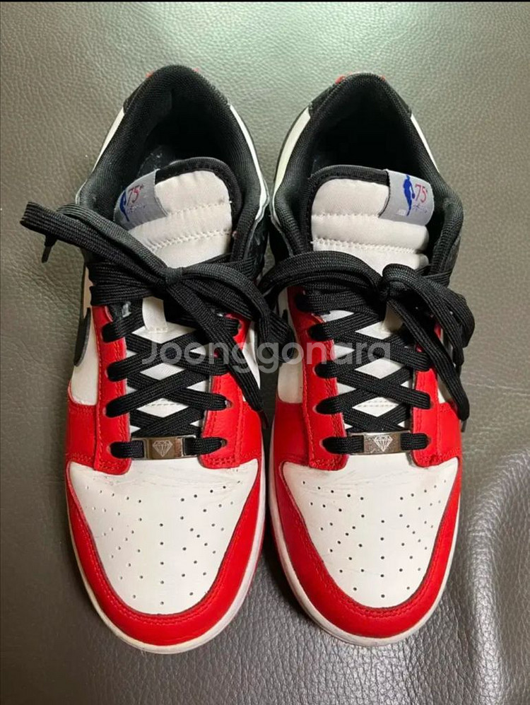 나이키) NBA 덩크 로우 블랙 앤 칠리레드(265mm--1