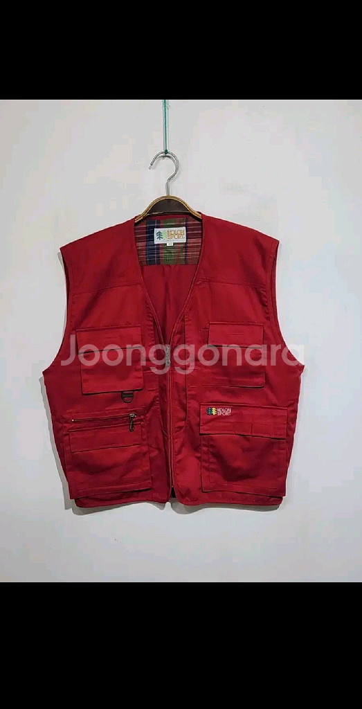 (100) 코오롱스포츠 등산조끼 멀티포켓 노카라 베스트--0