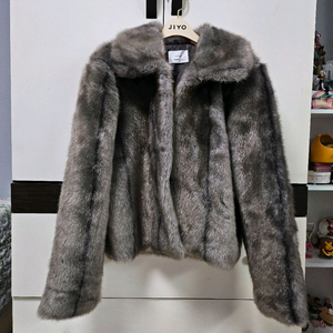 그레이 카라 밍크 퍼 자켓