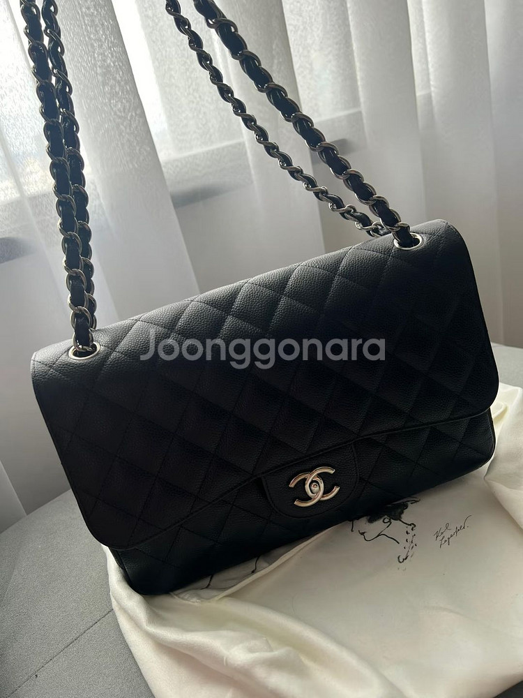 샤넬 클래식 점보 중고--4