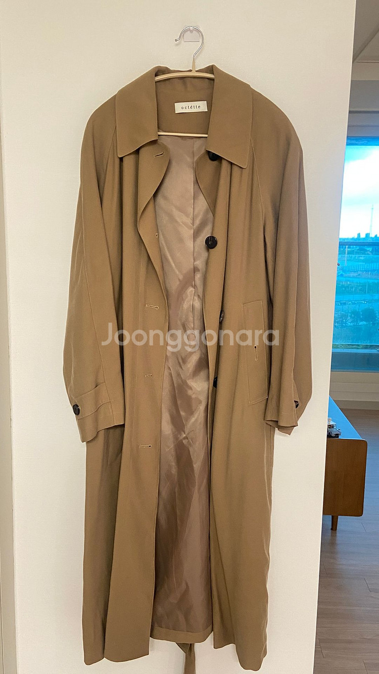 오떼뜨 벨티드 트렌치코트 카키베이지--1