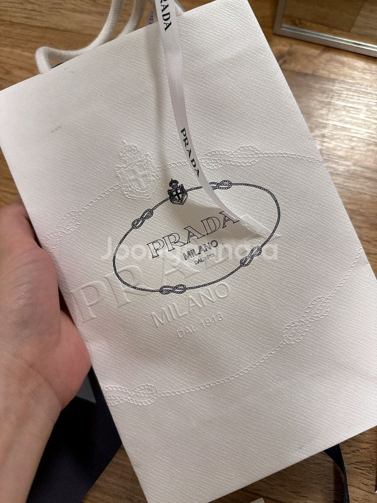 프라다 사피아노 메탈 로고 카드지갑--4