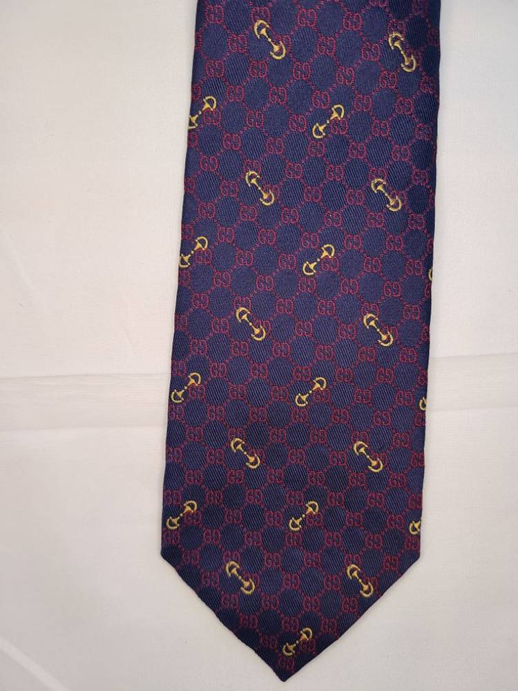 구찌 실크 자카드 넥타이 이미지