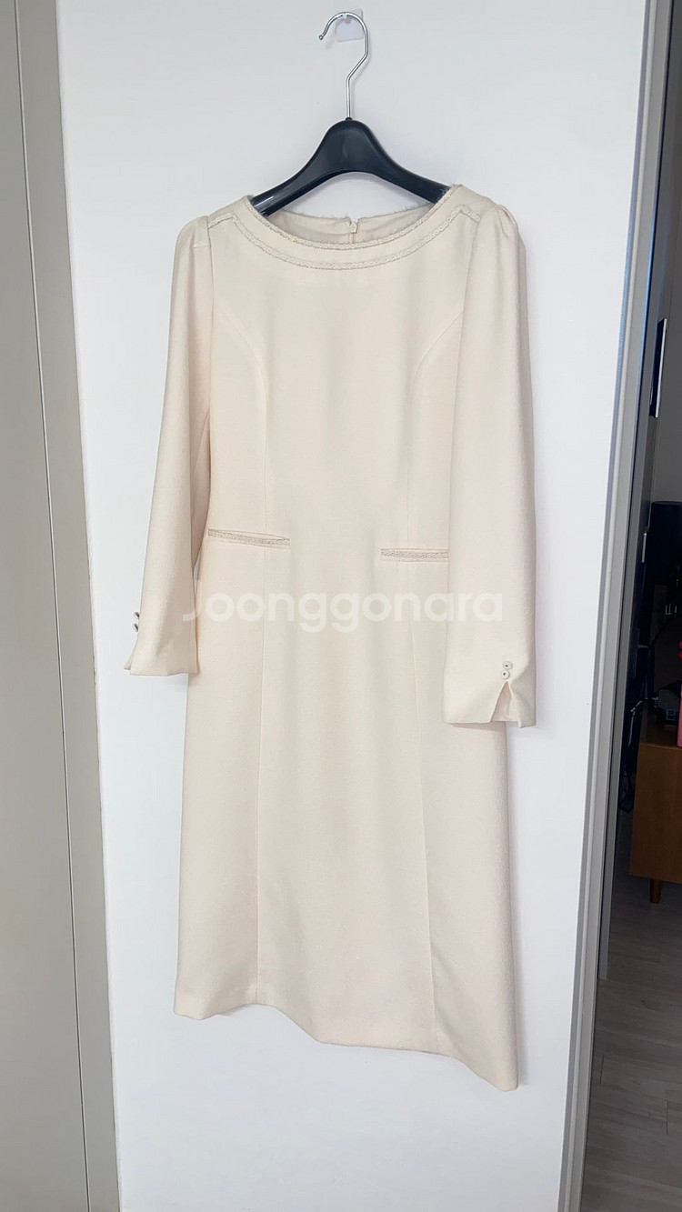 잇미샤 가을 트위드 원피스(2부 드레스) 아이보리--5