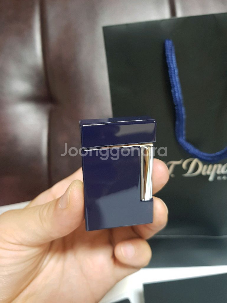 새상품 듀퐁라이터 라인8 신형 ca25101 쌍불 블루--2