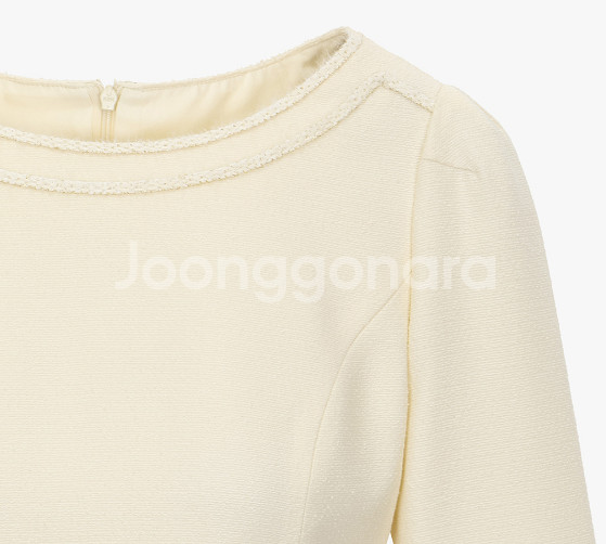 잇미샤 가을 트위드 원피스(2부 드레스) 아이보리--6