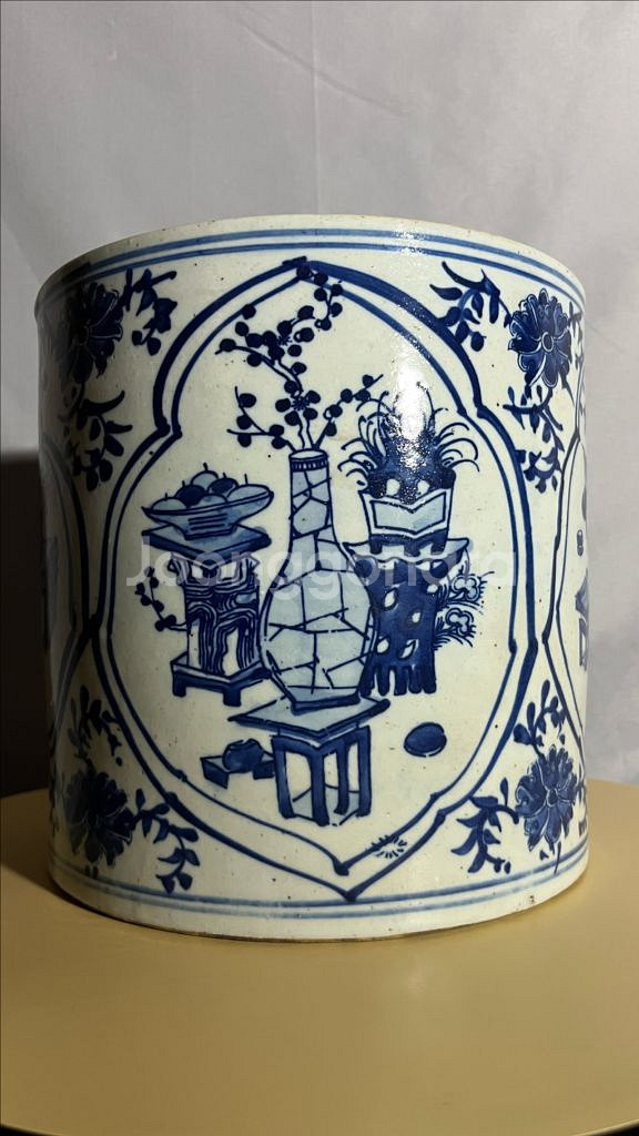 중국도자기 청화 지통--3