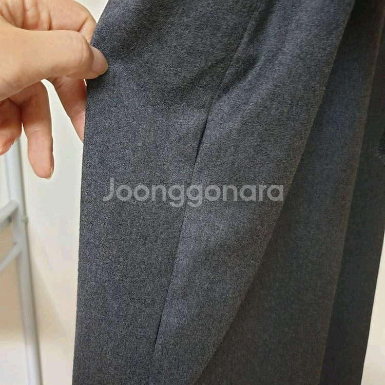 한섬 랑방컬렉션 입체소매 리본바이어스 얇은 모직 원피스--6