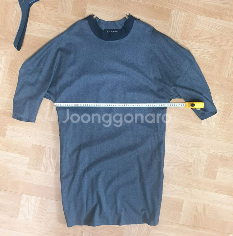 한섬 랑방컬렉션 입체소매 리본바이어스 얇은 모직 원피스--9