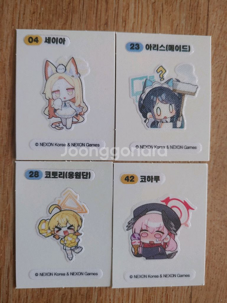 블루아카이브 띠부씰 4장 예약--0