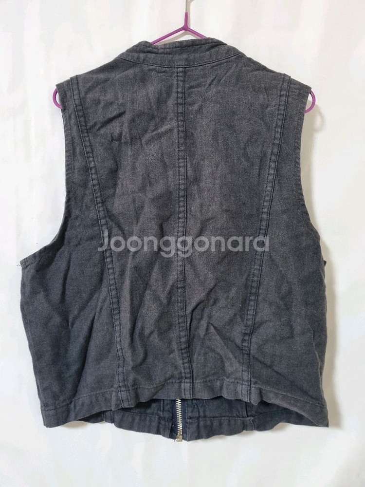 [미사용] 데님 숏조끼--1