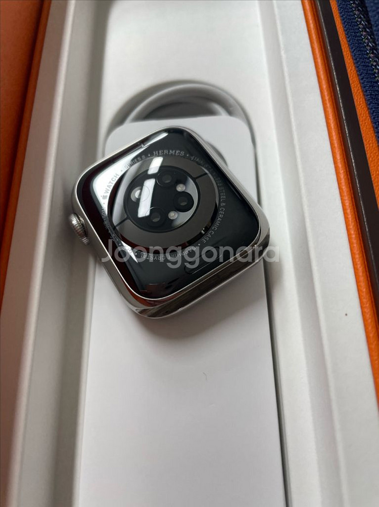 애플워치8에르메스 41mm 실버 신품급--1