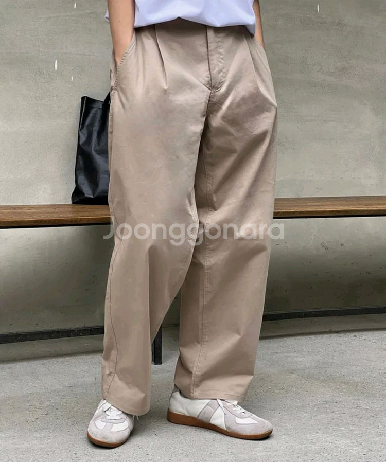 노드아카이브 와이드 테이퍼드 치노 팬츠 1--0