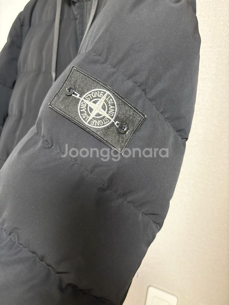 스톤 아일랜드 롱 패딩 블랙 (가품) 3XL--1