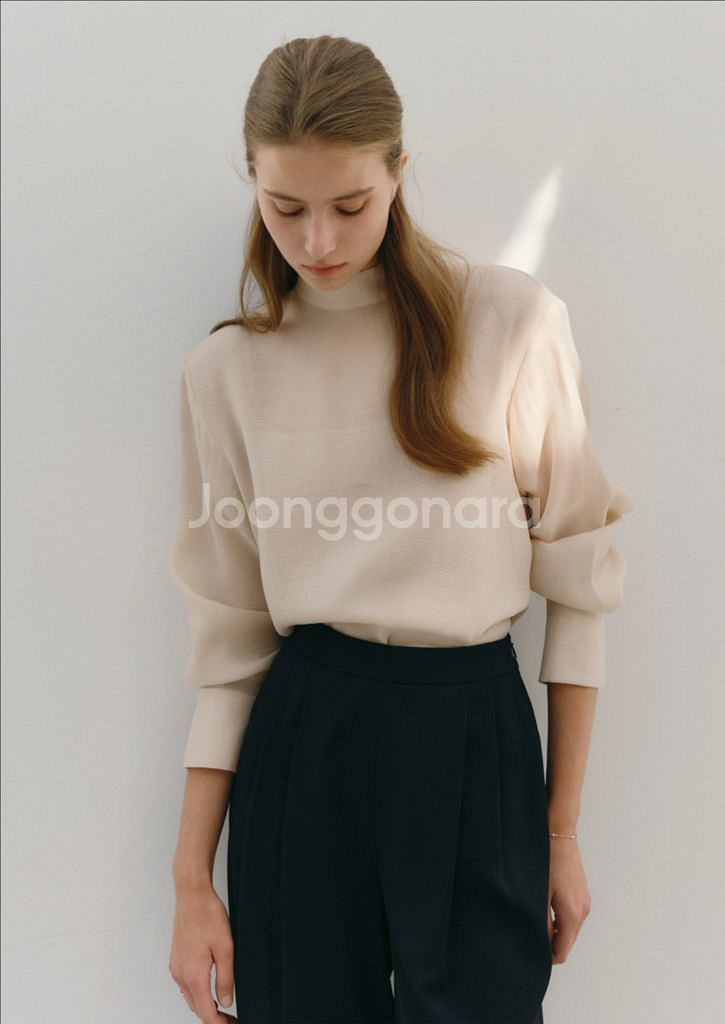 Sie 시에 루디 타이 블라우스 로즈베이지--0