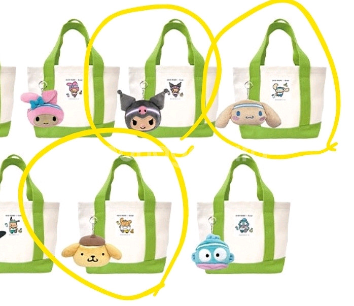 올리브영 큐티런 산리오 토트백 폼폼푸린 시나모롤 쿠로미--0