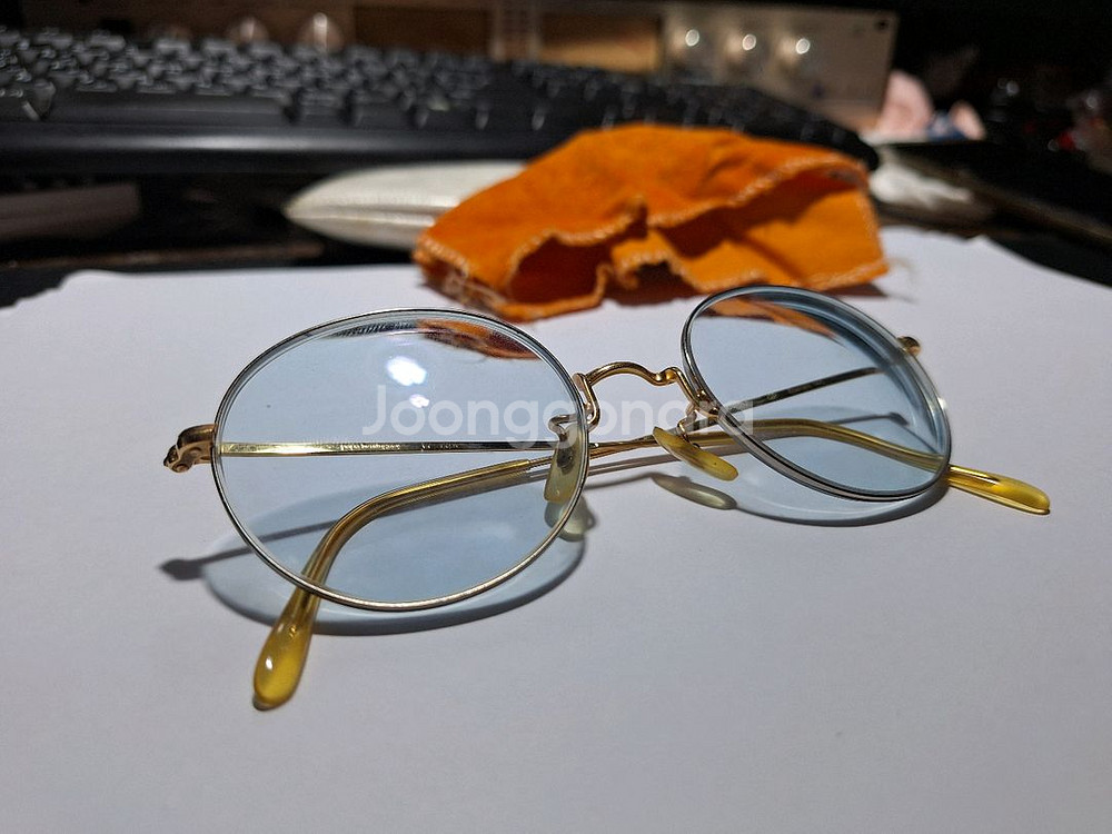 일본빈티지 골드라운드 안경 파파 허밍웨이 17-1701--0