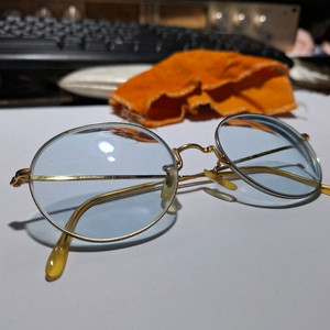 일본빈티지 골드라운드 안경 파파 허밍웨이 17-1701