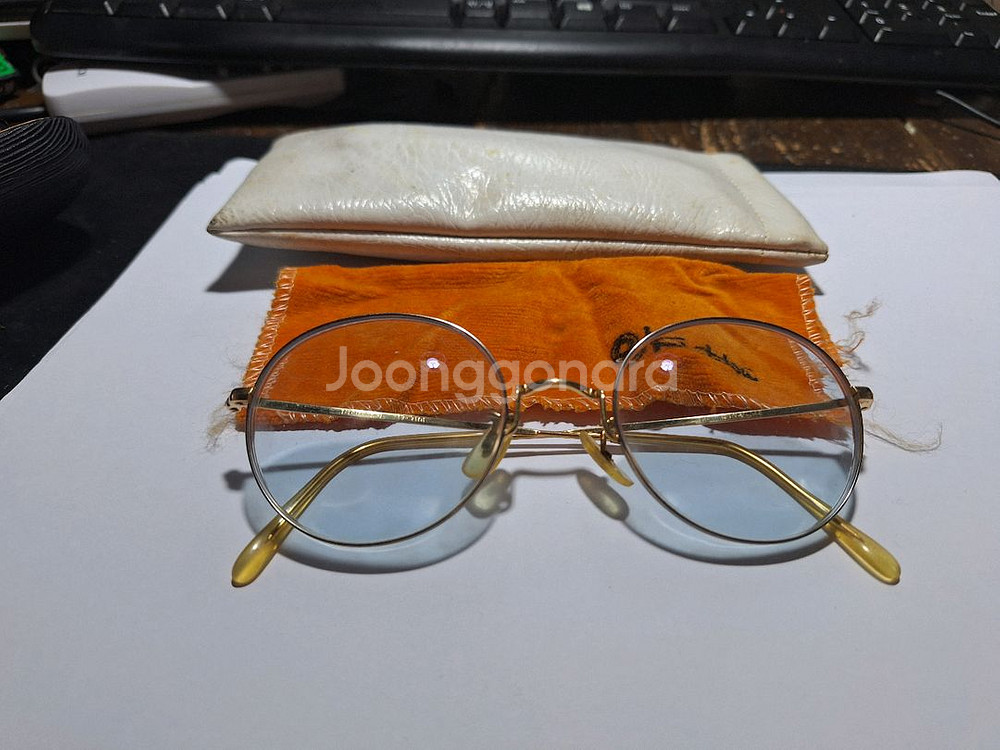일본빈티지 골드라운드 안경 파파 허밍웨이 17-1701--1