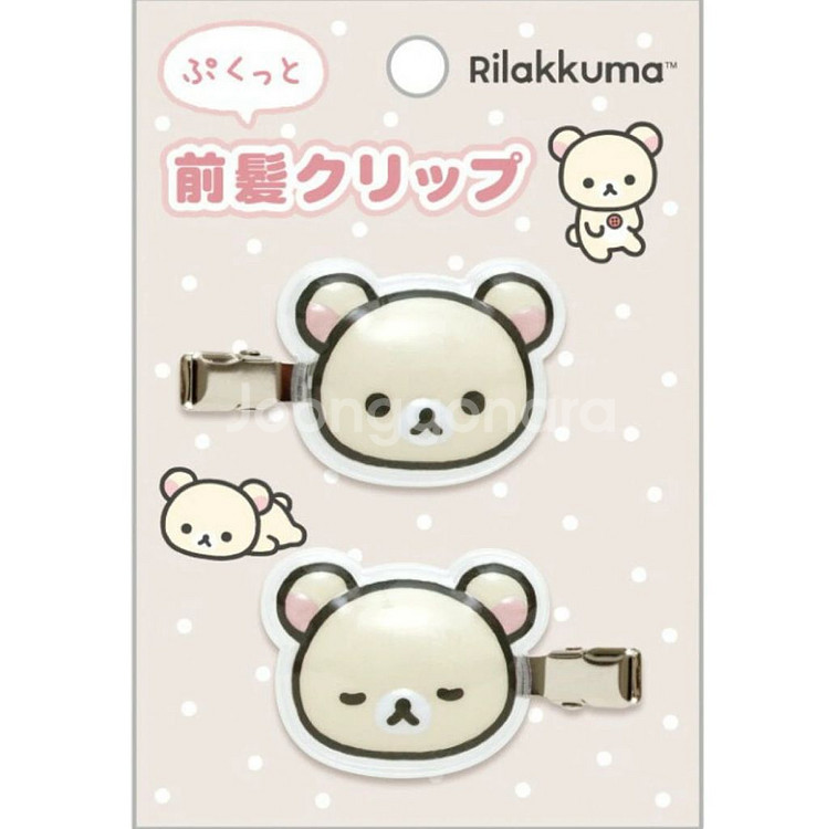 산리오 코리락쿠마 헤어핀 앞머리 클립 집게핀 코리락--0