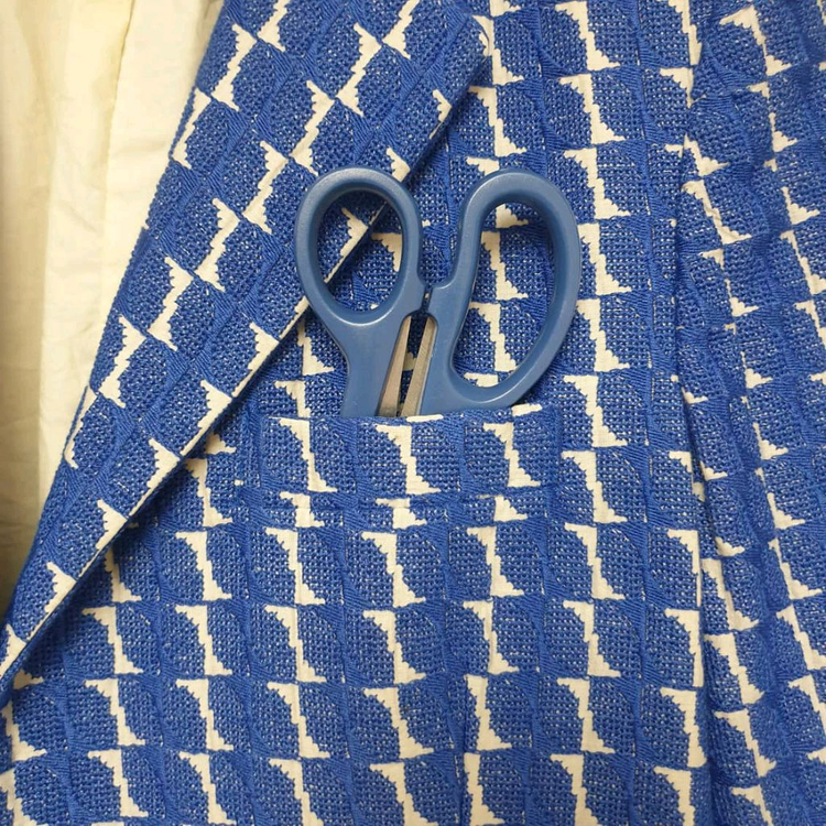 MARNI 마르니 블루리프자수 오픈프론트 슬림핏 자켓--5