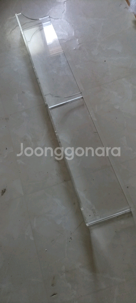 길이 125cm 투명 아크릴 선반--0