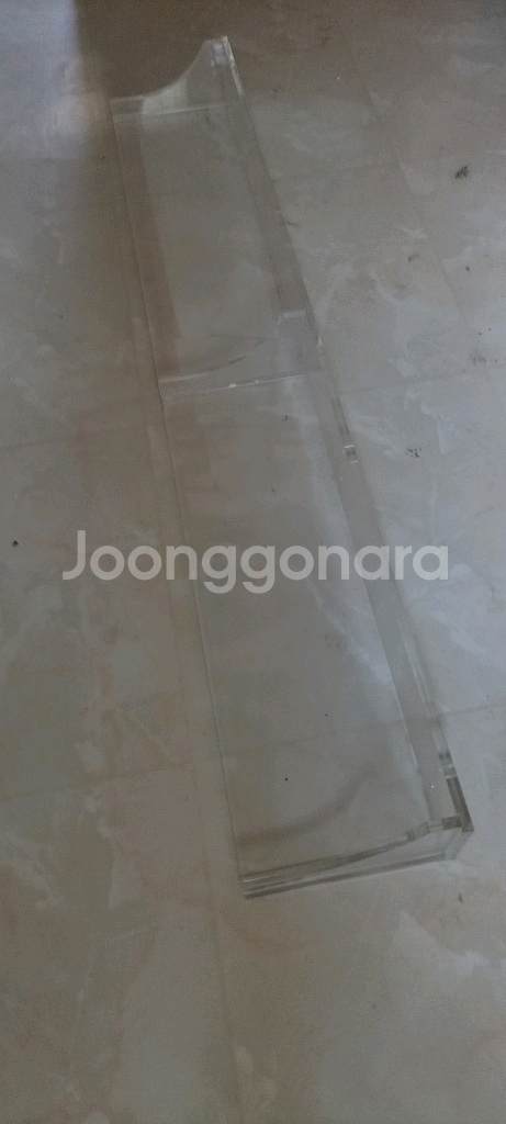 길이 125cm 투명 아크릴 선반--3