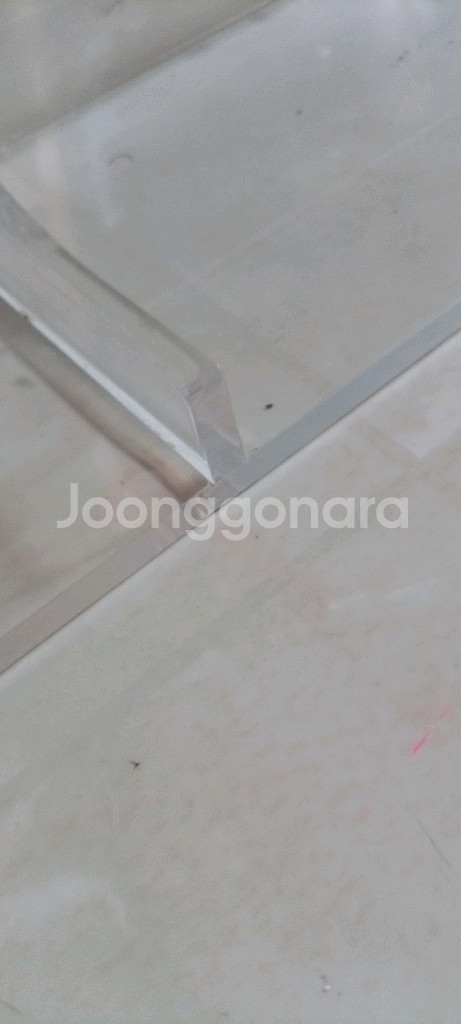 길이 125cm 투명 아크릴 선반--5