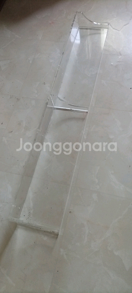길이 125cm 투명 아크릴 선반--2