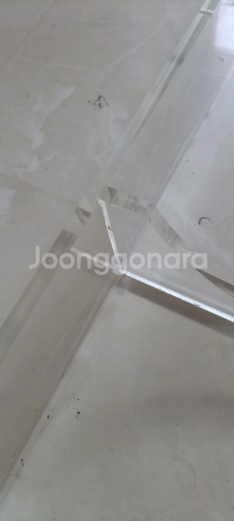 길이 125cm 투명 아크릴 선반--6