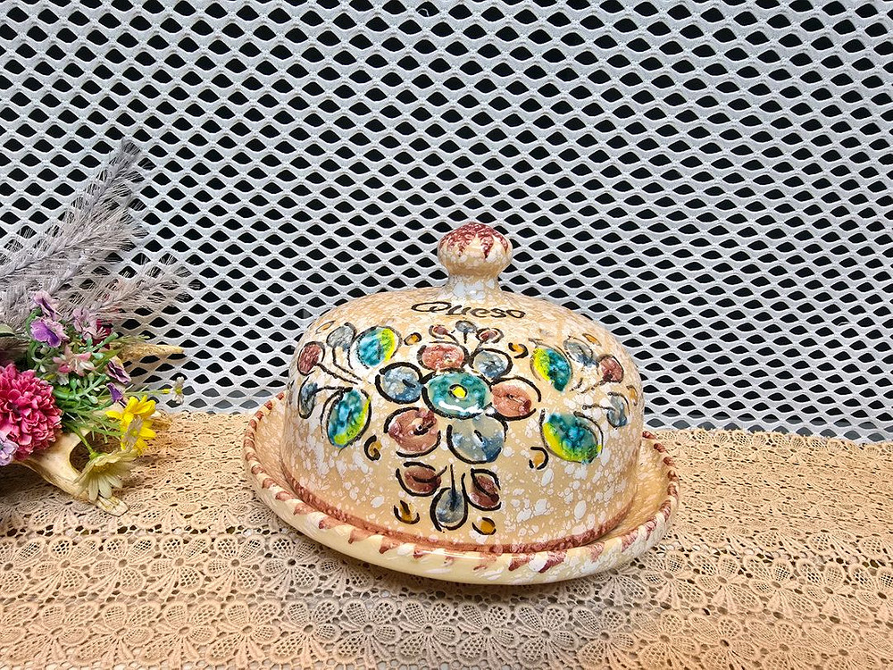 파리에서 온 핸드페인티드 케익용기.미사용--0