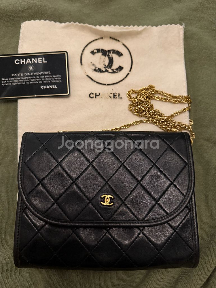 샤넬 빈티지 체인미니백--0