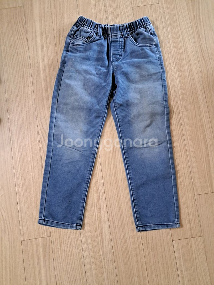 편한 고무줄 청바지 일괄 130-140 사이즈 깨끗--3