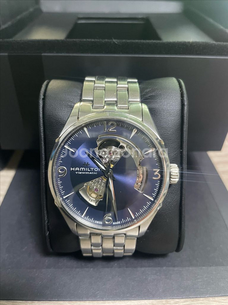 해밀턴 재즈마스터 오픈하트 42mm 청판 오토매틱--0