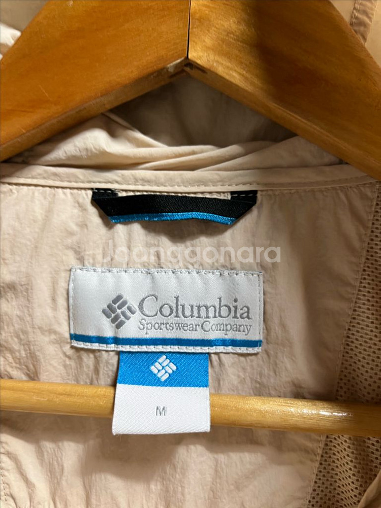 66-77 Columbia 컬럼비아 나일론 후드 롱코트--2