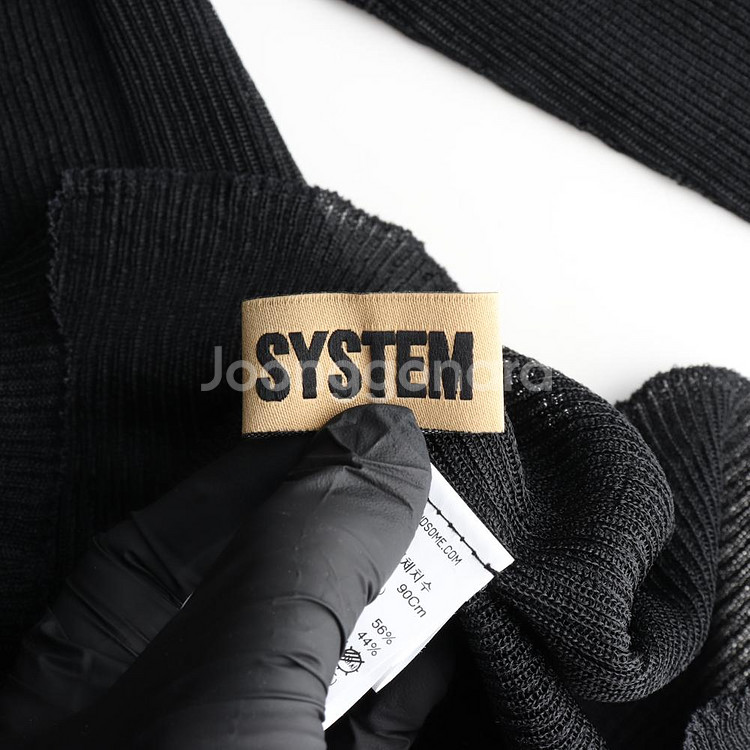 [S]시스템 블랙 실버 터플넥 긴팔 니트 티셔츠--4