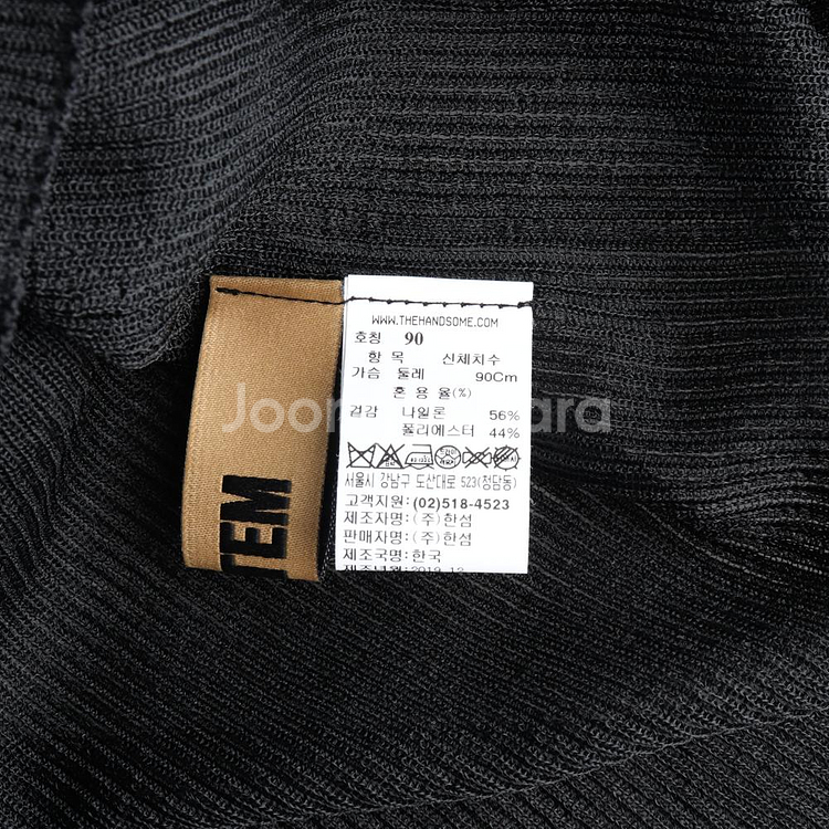 [S]시스템 블랙 실버 터플넥 긴팔 니트 티셔츠--5