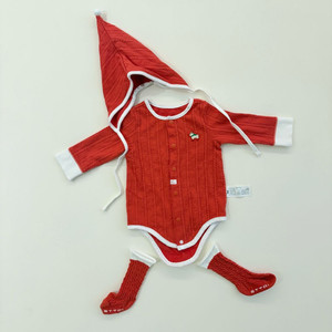 에뜨와 크리스마스 아기 산타복 세트 6m