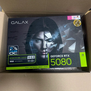 GALAX 갤럭시 RTX 5080 미개봉 블랙색상 판매
