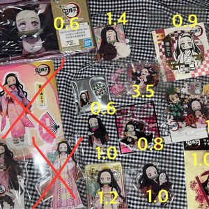 귀멸의칼날 네즈코 굿즈 아크릴 뱃지 색지 인형 노루캬라
