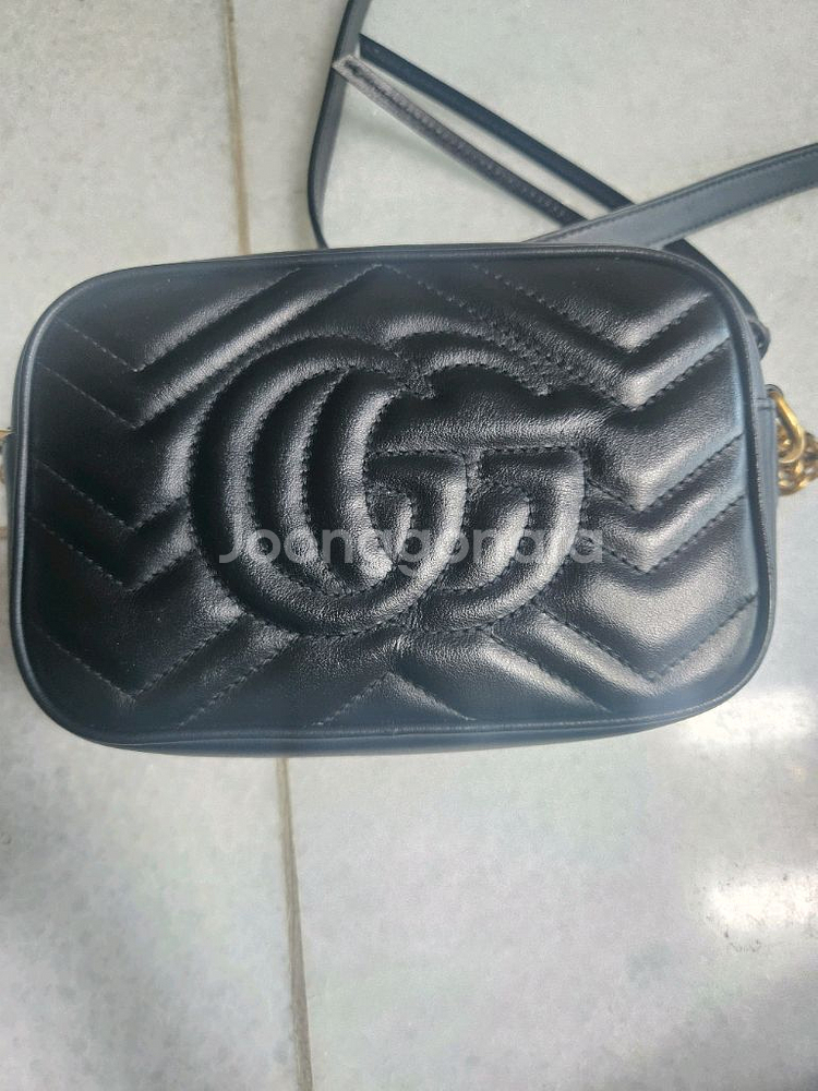 정품 구찌 마몽 미니 카메라백 블랙--1