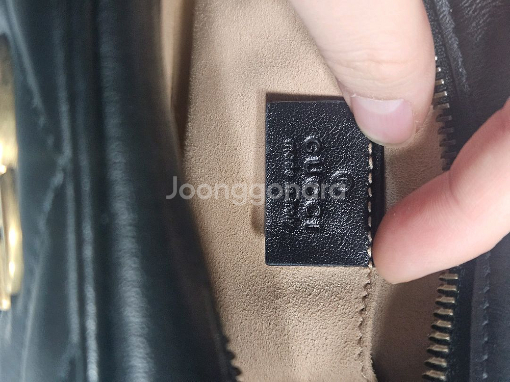 정품 구찌 마몽 미니 카메라백 블랙--7