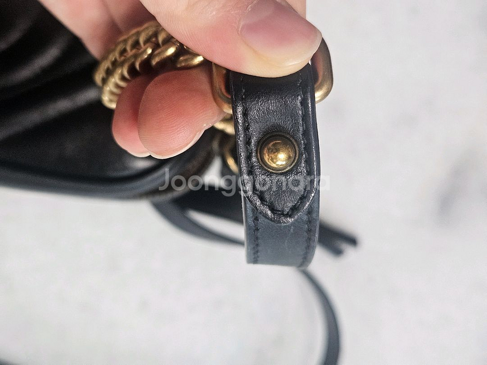 정품 구찌 마몽 미니 카메라백 블랙--8