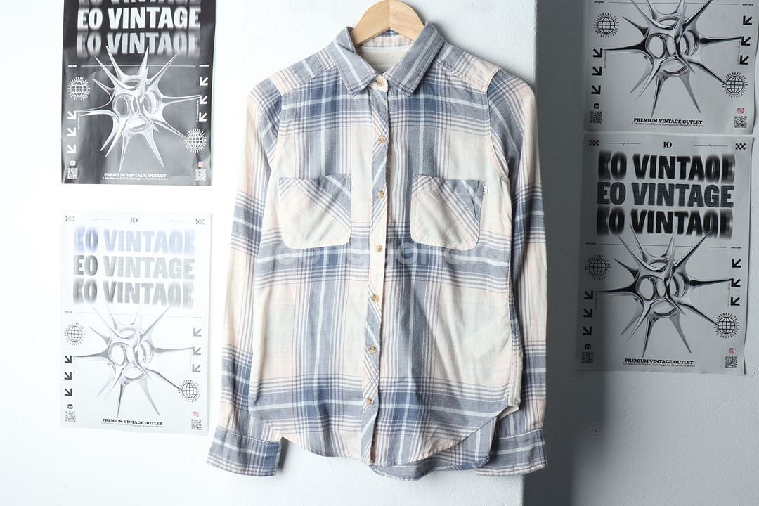 W(XS-S) 아베크롬비 셔츠 남방 체크 플란넬--1