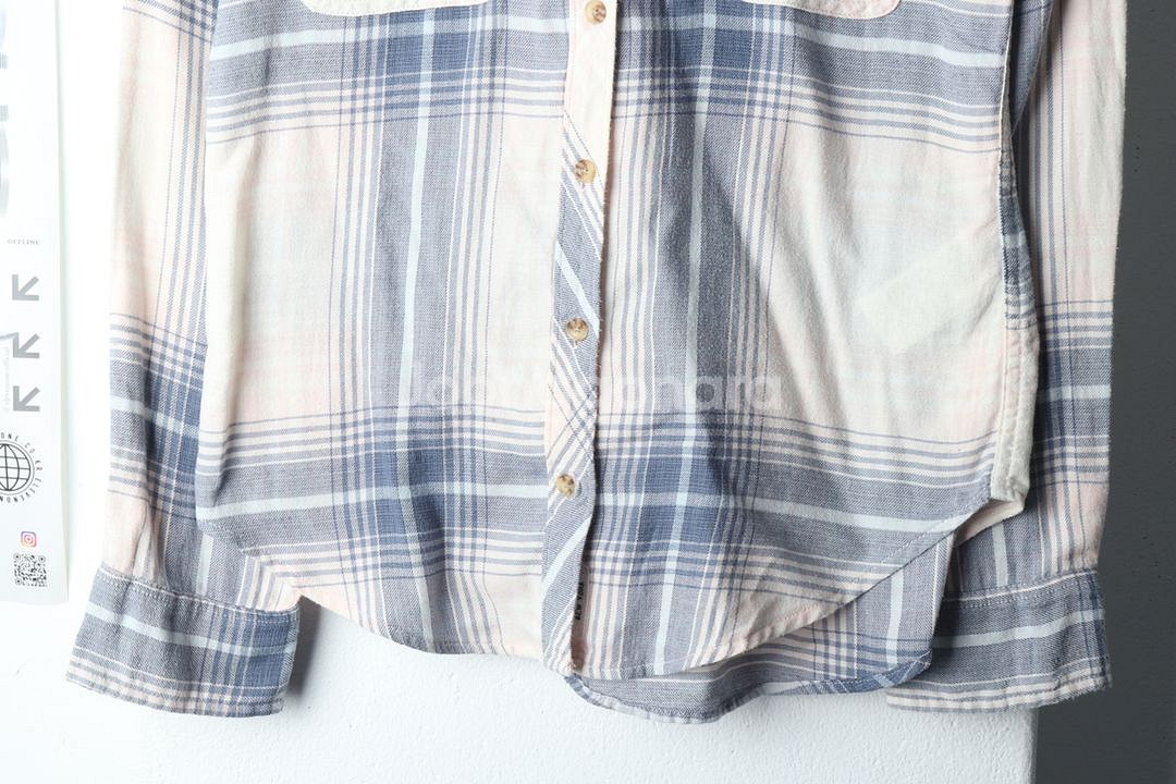W(XS-S) 아베크롬비 셔츠 남방 체크 플란넬--3