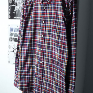 (L-XL) 타미힐피거 셔츠 남방 체크 컬러믹스